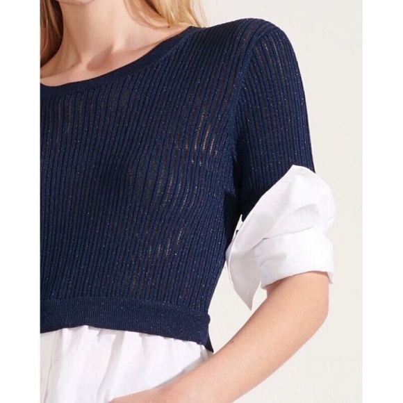 Veronica Beard Amirah Mixed Media Sweater/Size Small - Picture 12 of 12